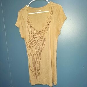 Rxb olive top with stud pattern Large